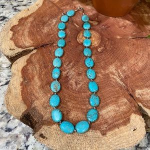 Turquoise and sterling silver necklace